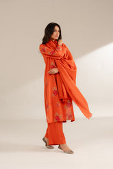 3 Piece Cotton Karandi Embroidered Suit (CS0310)