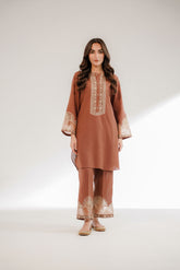 2 Piece Cotton Karandi Embroidered Suit (CS0321)