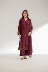 3 Piece Cotton Karandi Embroidered Suit (CS0323)