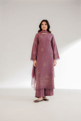 3 Piece Cotton Karandi Embroidered Suit (CS0335)