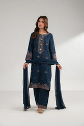 3 Piece Cotton Karandi Embroidered (CS0348)