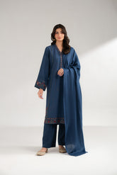 3 Piece Cotton Karandi Embroidered (CS0349)