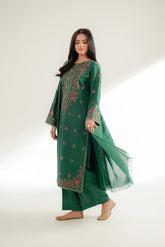 3 Piece Cotton Karandi Embroidered Suit (CS0361)