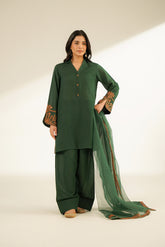 3 Piece Lawn Karandi Embroidered Suit (CS0394)