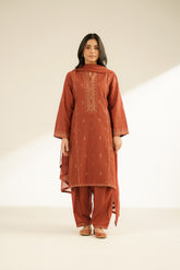 3 Piece Slub Khaddar Embroidered (CS0395)