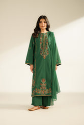 3 Piece Lawn Karandi Embroidered Suit (CS0403)