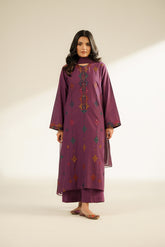 3 Piece Slub Khaddar Embroidered Suit (CS0404)