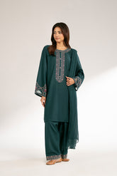 3 Piece Lawn Karandi Embroidered Suit (CS0411)