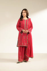 3 Piece Lawn Karandi Embroidered Suit (CS0415)