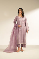 3 Piece Cotton Silk Embroidered Suit (CS0426)