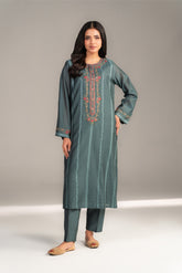 2 Piece Viscose Khadi Net Embroidered Suit (CS0436)