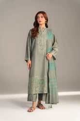 3 Piece Cotton Silk Embroidered Suit (CS0439)
