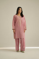 3 Piece Cotton Rip Stop Embroidered Suit (CS0445)