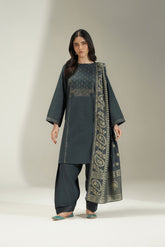 3 Piece Cotton Karandi Embroidered Suit (CS0710)