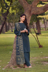 3 Piece Cotton Karandi Embroidered Suit (CS0710)