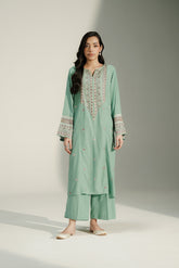 2 Piece Lawn Karandi Embroidered Suit (CS0741)