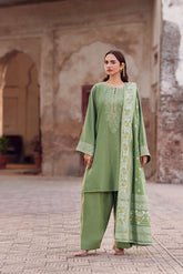 3 Piece Cotton Karandi Embroidered Suit (CS0747)