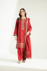 3 Piece Lawn Karandi Embroidered Suit (CS0784)