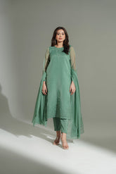3 Piece Organza Embroidered Suit (FS0165)