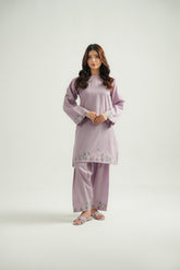 2 Piece Dobby Cotton Embroidered Suit (CP0496)