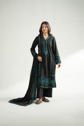 3 Piece Dobby Embroidered Suit (CS0581)