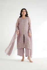 3 Piece Chiffon Embroidered Suit (FL0232)