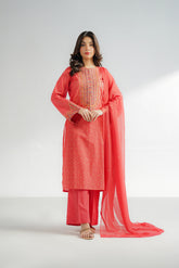 3 Piece Printed Lawn Embroidered Suit (CS0613)
