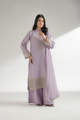 3 Piece Masoori Stripe Embroidered Suit (CS0543)
