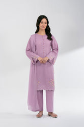 3 Piece Cotton Rip Stop Embroidered Suit (CS0584)