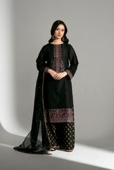 3 Piece Cotton Silk Embroidered Suit (FS0175)