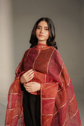 1 Piece Synthetic Organza Embroidered Dupatta (FD0139)