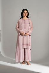 3 Piece Chiffon Embroidered Suit (FL0190)