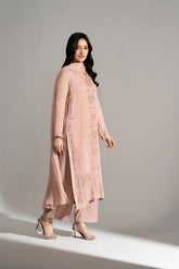 3 Piece Chiffon Embroidered Suit (FL0200)