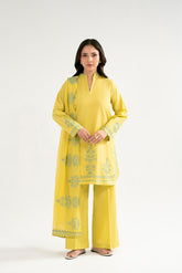 3 Piece Cambric Embroidered Suit (CP0504)