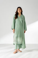 3 Piece Self Jacquard Embroidered Suit (CS0668)