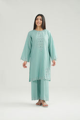 2 Piece Cotton Rip Stop Embroidered Suit (CP0411)