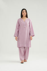 2 Piece Self Jacquard Embroidered Suit (CP0425)