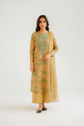3 Piece Slub Khaddar Printed Suit (CP0292)