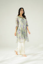 1 Piece Chiffon Printed Kaftan (FS0161)