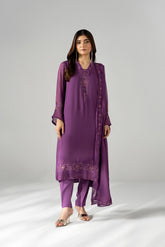 3 Piece Chiffon Embroidered Suit (FS0199)