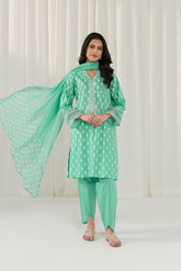 3 Piece Printed Lawn Embroidered Suit (CP0058)