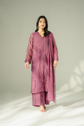 3 Piece Khadi Net Embroidered (FL0210)