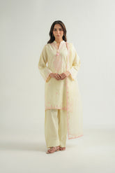 3 Piece Cotton Rip Stop Embroidered Suit (CP0464)