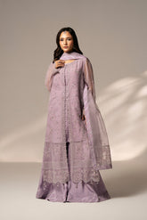 3 Piece Organza Embroidered Suit (FL0125)
