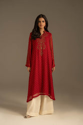 1 Piece Raw Silk Embroidered Suit (FB0014)