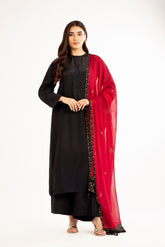 1 Piece Chiffon Embroidered Dupattas/Stoles (FD0042)