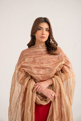1 Piece Tissue Zari Solid Dupattas/Stoles (FD0084)