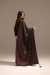 1 Piece Raw Silk Embroidered Shawls (FH0016)