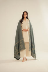 1 Piece Cotton Silk Embroidered Shawls (FH0019)