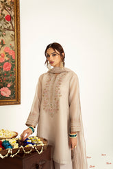 3 Piece Badla Zari Embroidered Suit (FL0027)